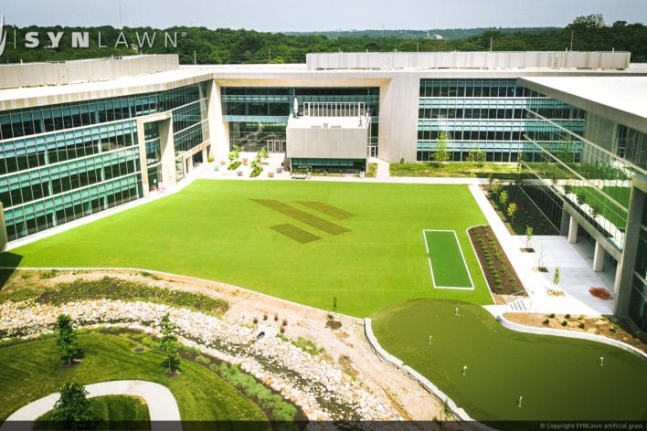 SYNLawn Jacksonville FL commercial artificial grass for office buildings campus courtyards