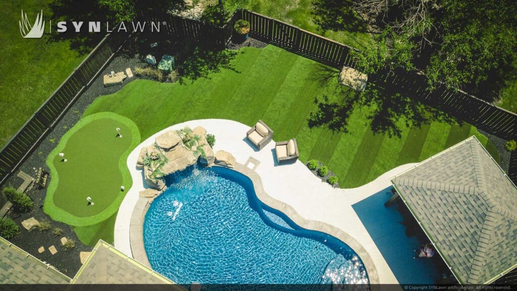 SYNLawn Jacksonville FL residential backyard artificial grass golf putting green