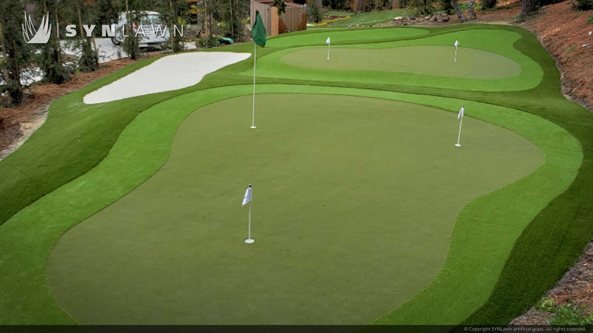 SYNLawn Jacksonville FL golf artificial grass for putting greens with slopes