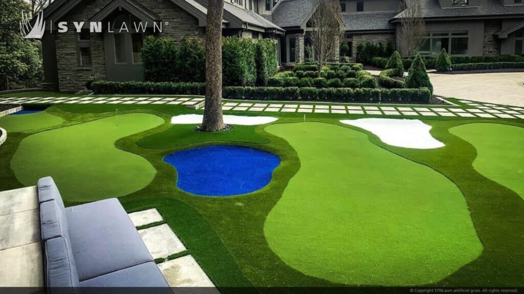 SYNLawn Jacksonville FL residential frontyard golf putting greens