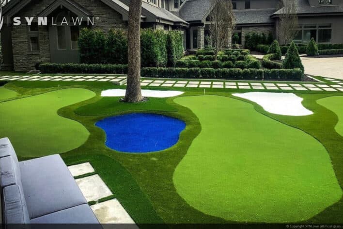 SYNLawn Jacksonville FL residential frontyard golf putting greens