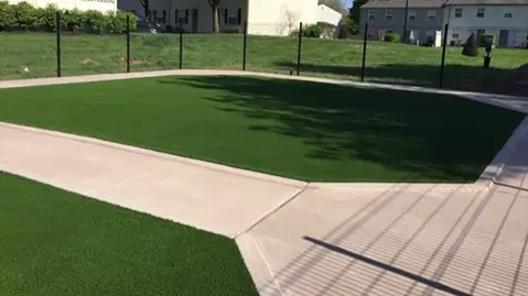 dog park with artificial grass