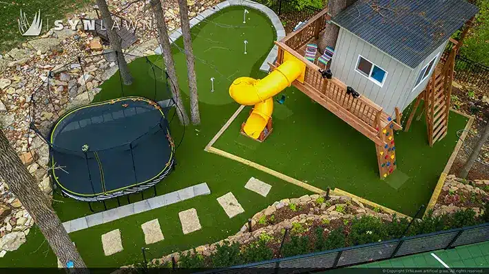 yellow-slide-residential-artificial-grass