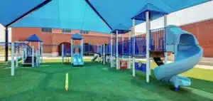 Artificial grass playground installed by SYNLawn