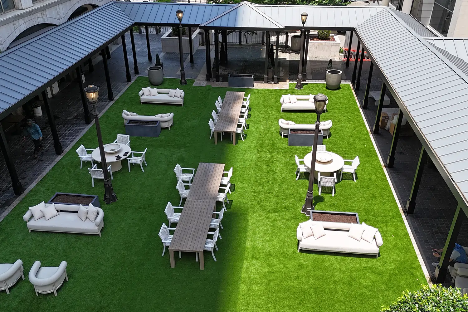 SYNLawn commercial turf lawn installation